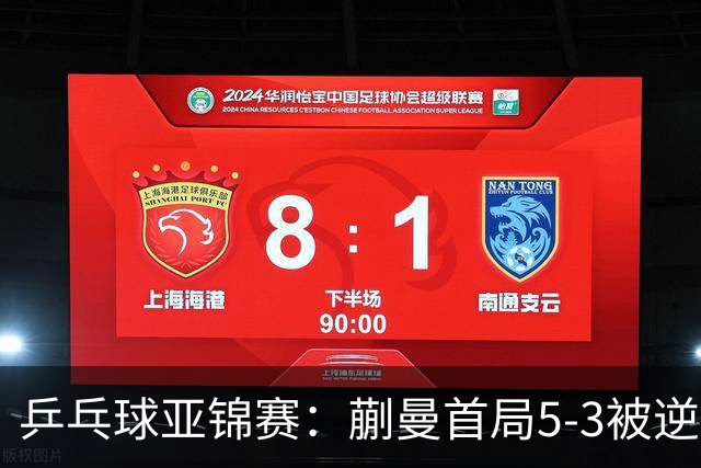 乒乓球亚锦赛：蒯曼首局5-3被逆转！3分惜败泰国老将，0-1落后！